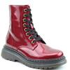 HEAVENLY FEET WOMENS ANKLE BOOT - RED PATENT